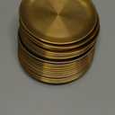 Nuogo 20 Pieces Stainless Steel Gold Plates 6.5 Inch Gold Dinner Plates Metal Serving Tray Dessert Dishes for BBQ, Salad, Snack, Desserts, Food Serving, Outdoor Camping