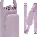 Ceneda Water Bottle Carrier Bag with Phone Pocket 32oz 40oz Tumbler Insulated Water Bottle Holder with Adjustable Shoulder Strap Carrier Sling Bag (Purple)