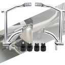 Saddle Bag Guards Crash Bars Chrome Fit for Harley Touring Street Glide FLHX Road Glide FLTRX Road King FLHR Electra Glide Ultra 09-2025 (Saddlebag Guards with Black Decorative Wheel)