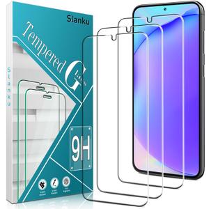 Slanku [3 Pack for Samsung Galaxy S25 Screen Protector, Ultrasonic Fingerprint Support, 9H Tempered Glass, Easy To Install, Case Friendly