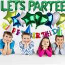 2 x 46 Pieces Let's Partee Golf Party Decorations Boys Men Party Balloons Decoration Let's Par-tee Golf Balloons Sport Themed Party Supplies Blue Green Balloons for Birthday Baby Shower Retirement Party