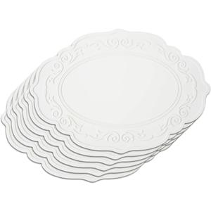 Durable Table Placemats Set of 4,Waterproof Non-Slip Heat Resistant Table Mats,Silicone Place Mats for Dining Party Outdoor., 43*30cm
