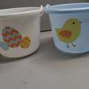 Blue Bird and white egg Easter bucket