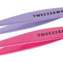 Tweezerman Mini Slant and Point Tip Tweezer - Tweezers Set for Eyebrows, Facial Hair, Ingrown Hairs