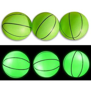 Toys+ 3 Pack! Inflatable Glow in The Dark Mini Basketballs Includes Pump and Needle Magic Shot Pro Mini Hoop Basketballs