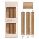 Heatless Curls Overnight Set - Jumbo Overnight Hair Curlers to Sleep In, Soft Velvet Hair Rollers for Women, No Damage Curls Styling Tools 3pcs (Kahki)