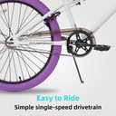 JOYSTAR 24" Kids Bike for 8-12Y BMX Bike 2 Pegs Purple Tires | Freestyle BMX Bikes 24inch for Boys Girls & Beginner Riders, 24" Kids' Bicycles