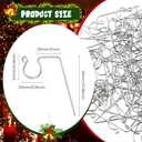 Ferraycle Metal Christmas Light Gutter Hooks Christmas Light Hanger Hooks for Gutters Stainless Steel Xmas Outdoor Clips for Kitchen Bathroom Work Shop Garden(Silver,100 Pieces)