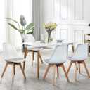 OLIXIS Dining Chairs Set of 8, PU Leather Accent Chairs for Living Room, 8 PC