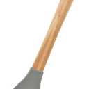 Basting Brushes Wooden Handle Barbecue Brush Silicone Oil Brush Split for Oil, Sauce, Butter(Gray) (24.7x4.2cm)