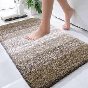 OLANLY Large Bathroom Rugs Mat 40x24, Extra Soft Absorbent Microfiber Bath Rugs, Rubber Backing, Quick Dry, Machine Washable Bath Mat for Bathroom Floor, Tub and Shower, Home Decor Accessories, Coffee