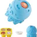 ZOMISIA 3-in-1 Frozen Dog Treat Toy, Long Lasting Interactive Dog Chew Toy, Slow Food Training to Reduce Anxiety and Boredom, for Medium and Large Dogs, Blue