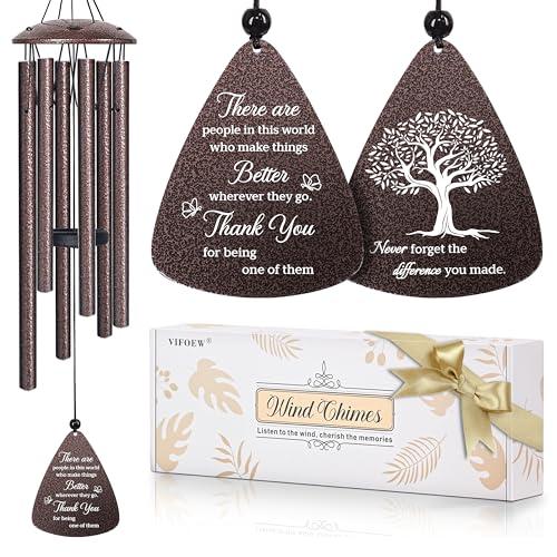 Thank You Gifts for Women Men, 32" Wind Chimes Thank You Gift, Appreciation Gifts for Employee Coworkers Pastor Teachers Colleague, Thanksgiving Day Hostess Gift for Family Friends, Home Decor