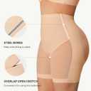 FeelinGirl Low Back Shapewear Shorts Tummy Control Butt Lifting Panties (Beige, XL)