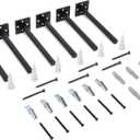 Rose's Rustics Heavy Duty Floating Shelf Bracket 6 Inch Rod (6 Pcs) Solid Steel Hidden Shelf Brackets for Floating Wood Shelves - Blind Shelf Support - Mounting Hardware Included - 1.5 Inch