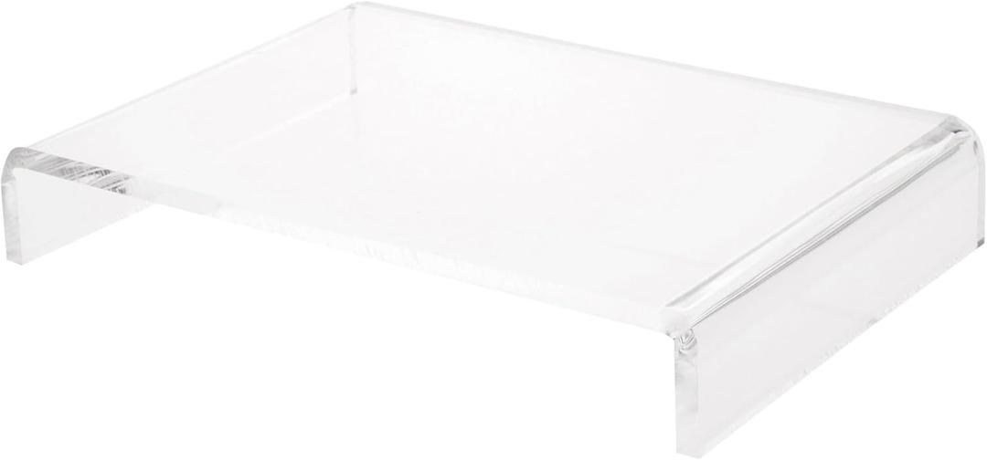 Plymor Clear Acrylic Rectangular Display Riser, 2" H x 12" W x 8" D (3/8" Thick) (2" x 12" x 8")