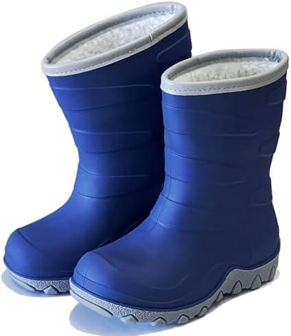 Greentiming Toddler Winter Rain Boots, Insulated Waterproof Kids Snow Boots Fleece Lined Cozy Insulated Boot for Boys Girls, Size 32