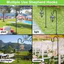 Bird Feeder Pole, 78" Shepherds Hooks for Outdoor, Hummingbird Feeders Stand Heavy Duty with Stable 5-Prong Base, Hanging Plant Shepherd Hook Hanger Stick for Outside Garden Yard Wedding