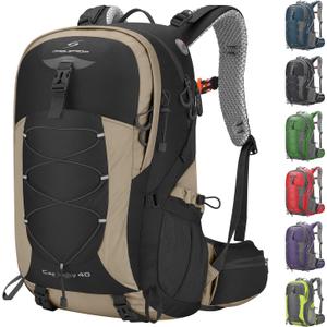 Maelstrom Hiking Backpack,Camping Backpack,40L Waterproof Hiking Daypack with Rain Cover,Lightweight Travel Backpack,Khaki