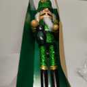 Kurt Adler 15-Inch Wooden Irish Nutcracker on Shamrock Base