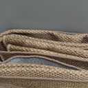 LIVEBOX Scalloped Washable 3x5 Outdoor Rug, Easy Jute Geometri Tan Rug for Entryway, Indoor Non Slip Farmhouse Rugs Morden Carpet Area Rug for Bedroom Living Room Kitchen Bathroom Door Mat