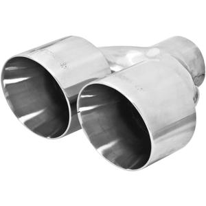 Flowmaster 15391 Exhaust Tip Dual 4 Inch Angle Cut Polished 304 Stainless Steel Fits 2.50 Inch Tubing Weld on