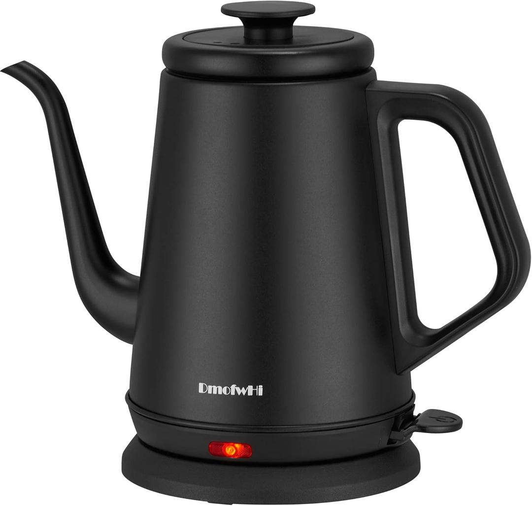 Mueller Gooseneck Electric Kettle(1.0L),1000W Electric Tea Kettle of 304 Stainless Steel,Auto Shut off,Water Kettle for Coffee and Tea -Matte Black (MATTE BLACK)