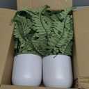 2 x 2Pack Artificial Boston Ferns Hanging Plants 23.6'' Fake Silk Fern 50 Leaves That Look Real in Pots for Outdoors & Indoor Faux Potted Plant for Home Porch Patio Garden Decor