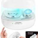 Electric Nail Clipper Upgraded 3 in 1 Automatic - with Polishing, Dust Storage & LED Light, Nail File Toenail Trimmer, Gifts for Women Men Mom Her Him Kids Adults Senior Baby Teacher Students (White)