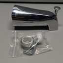 Universal Bathtub Tub Spout with Diverter, Fits 1/2" Slip-Fit Copper Pipe and 1/2" IPS & 3/4" IPS Thread Connections, Bathroom Tub Faucet Replacement with Adapters, PTFE Tape and Hex Wrench (Chrome)