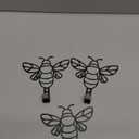 3 Pcs Metal Bee Hooks Wall Door Hanger Towel Hooks Coat Hanger Decorative Holder for Home Bathroom Living Room (Black)
