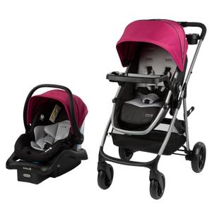 Safety 1st Grow and Go Flex 8-in-1 Travel System, Infant Car Seat Stroller Combo, Orchid Bloom, EXP: 2036/12/12