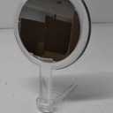 Double Sided 1x - 7X Magnification Hand Held Makeup Mirror with Adjustable Stand,Clear (7X)