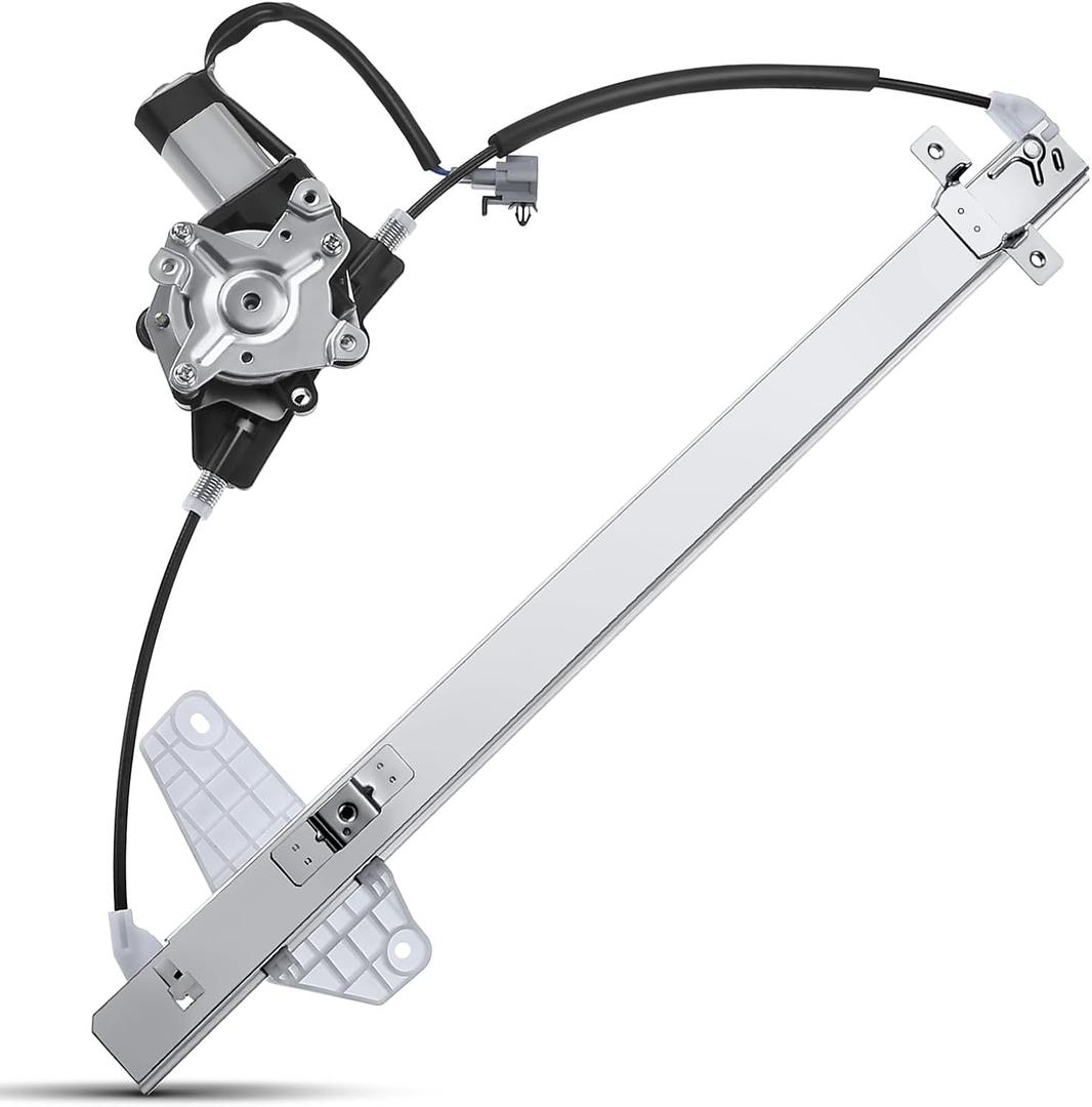 YHTAUTO Rear Power Window Regulator Passenger Side with 2-Pin Motor Assembly for Nissan Titan 2004-2015 Extended/Crew Cab Pickup, Armada 2005-2015 Sport Utility, Pathfinder Armada 2004 Sport Utility