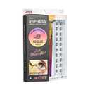Kiss Impress Falsies Self Adhesive Eyelashes, Press On Lashes, 12mm-14mm Natural Volume Lashes, Black, No Glue Needed, Invisible Band, 36 Lash Clusters & Non-Stick Applicator - Natural