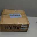 Rotating Bookshelf, 360 Degree Revolving Bookcase, 4-Tier Spinning Bookshelf, Clear Acrylic & Solid Wood Rotating Bookcase for Kids Playroom, Bedroom and Living Room, Square