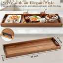 Joy&Grace Acacia Large Charcuterie Board with Handles 34 Inch Serving Tray