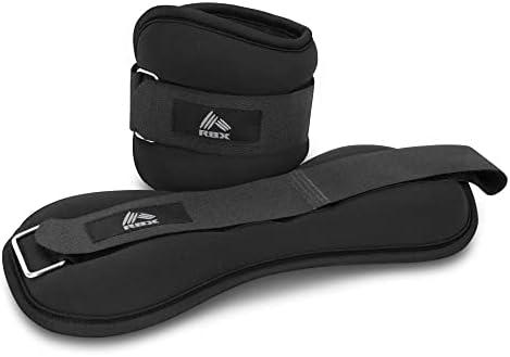 RBX Wrist & Ankle Weights Set, Adjustable Comfort Fit for Training & Toning 4lb (2lb Each)