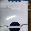 Chicken Feeder No Waste 20 lb with 4 Ports, Rain Proof Gravity Feed Chick Feeders Bucket (Blue)