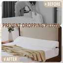 Homemate King Size76"x10"x6" Bed Wedge Pillow for Headboard - Bed Gap Filler(0-8") - Triangle Bloster Pillow Wedge - White