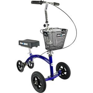 KneeRover Hybrid All Terrain Knee Scooter for Adults for Foot Surgery Heavy Duty Knee Walker for Broken Ankle Foot Injuries - Leg Recovery Scooter Best Knee Crutch Alternative (Blue)