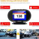 KONNWEI KW206 Car OBD2 HUD Digital Meter Gauge All in One Automotive Trip Computer Smart OBD Speedometer Water Temperature Fuel Pressure Tester for All 2003 and Newer Cars