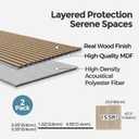 AKUMAX 2 Pack Acoustic Panels,Wood Slat for Wall and Ceiling-Art Acoustic Foam Panels 96x24Inches 3D Wall Panels High Density Sound Dampening Panels (Classic Oak, 2pcs-24in*48in)