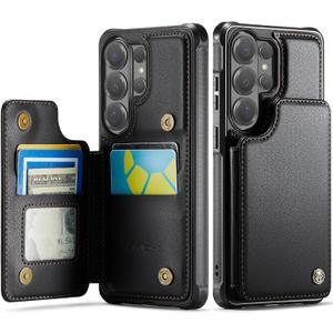 Vinich for Samsung Galaxy S26 Ultra Wallet Case with Card Holder, RFID Blocking Credit Slots Kickstand Shockproof Phone Cover for Women Men, Black