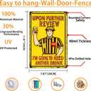 Retro Bar Decor for Man Cave - 8X12 Inch Vintage Football Sign - "Upon Further Review, I'm Going To Need Another Drink" Home Bar Accessories