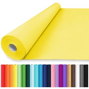 Vanhench 36" x 2400" (200') Yellow Wrapping Paper for Birthday, Solid Color Art Kraft Craft Paper for Gift Wrapping, Birthday, Bouquet Flower Crafts Packing Poster Bulletin Board