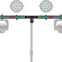 DJ Light T-Bar Extension Cross Bar, 39.3 Inch 12 in 1 Rechargeable DJ Lighting for Par Can Strobe Light, for Stages, Banquet, Party, Suitable for 35mm Diameter Pole (Stand Not Include)