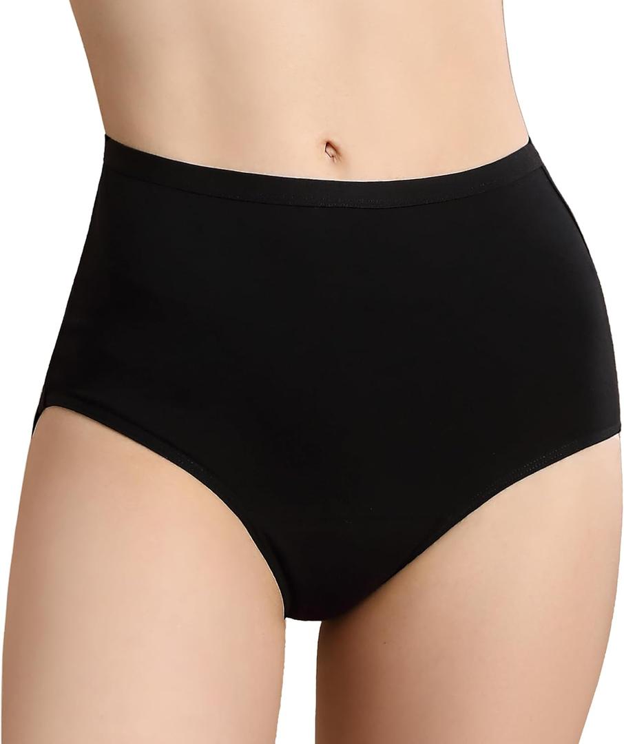 Womens Incontinence Underwear Absorbency 2.0 oz Leak Proof Washable Bladder Control Briefs Postpartum Protective Panties Odor Control Cotton Comfort 1 Pack (Black, 2XL)