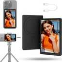 Phone Vlog Selfie Monitor - Magnetic Screen for iPhone Android, 1500mAh for Live Streaming & Recording, Compatible with iPhone/Android Case with Rear Camera