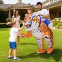 Spinosaurus Inflatable Tiger Costume for Adult Inflatable Christmas Costume Halloween Blow Up Animal Costumes for Woman's/Men